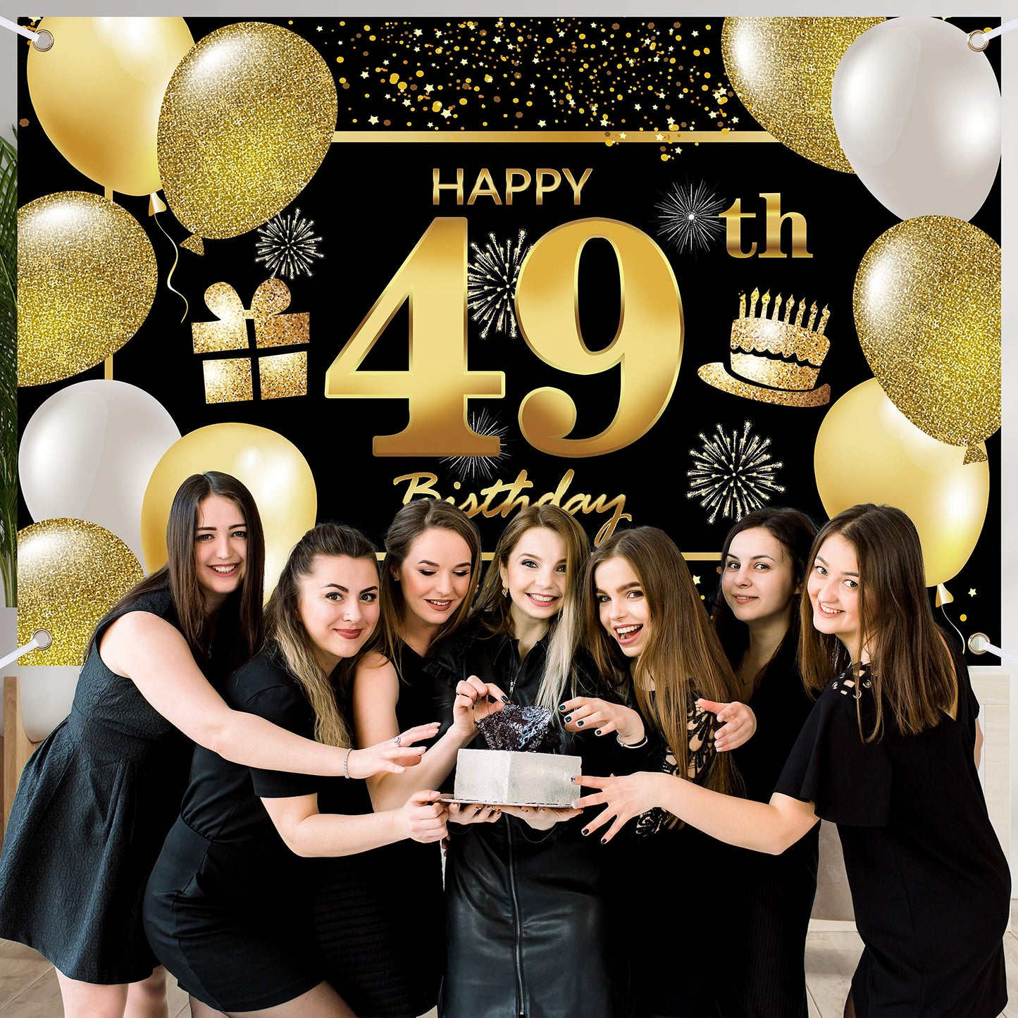 49Th Happy Birthday Banner Birthday Decorations For Men Birthday Party Decorations Birthday Backdrop