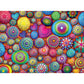 RoseArt 1000 Piece Mandala Stones Jigsaw Puzzle - Multi-colored, Premium Cork, Model 8721ZZC for Adults