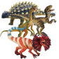 Gemini&Genius 4 Pcs Dinosaur Toys, Ankylosaurus Velociraptor Compsognathus Dilophosaurus Dinosaurs Set, Party Favor, Dinosaur Collector, Party Gifts For Kids 3 Years Old And Up