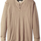 Wrangler Authentics Mens Long Sleeve Waffle Henley, Pumice Stone, Xx-Large