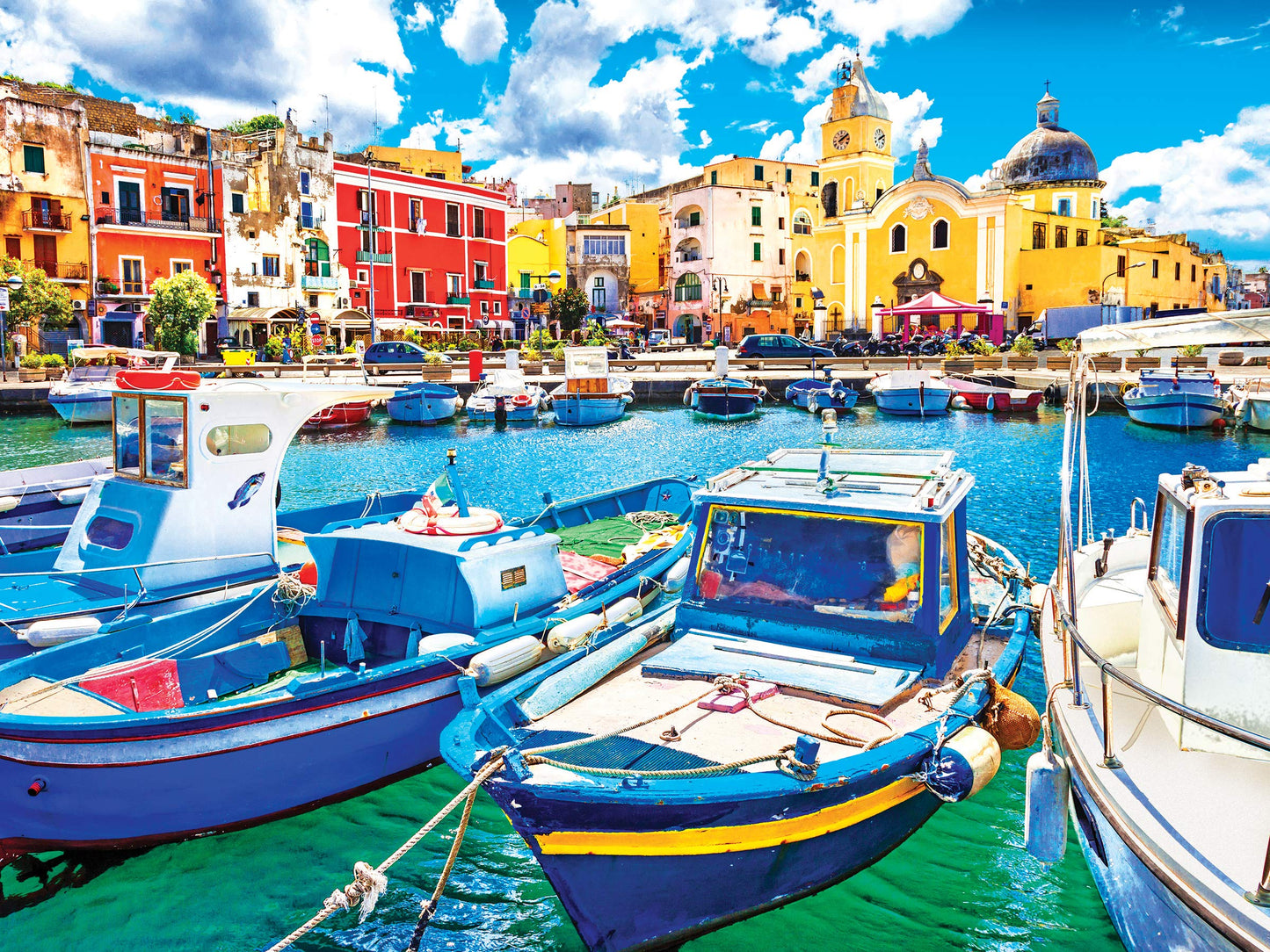 Roseart - Kodak Premium - Colorful Procida Island And Boats, Italy - 550 Piece Jigsaw Puzzle For Adults
