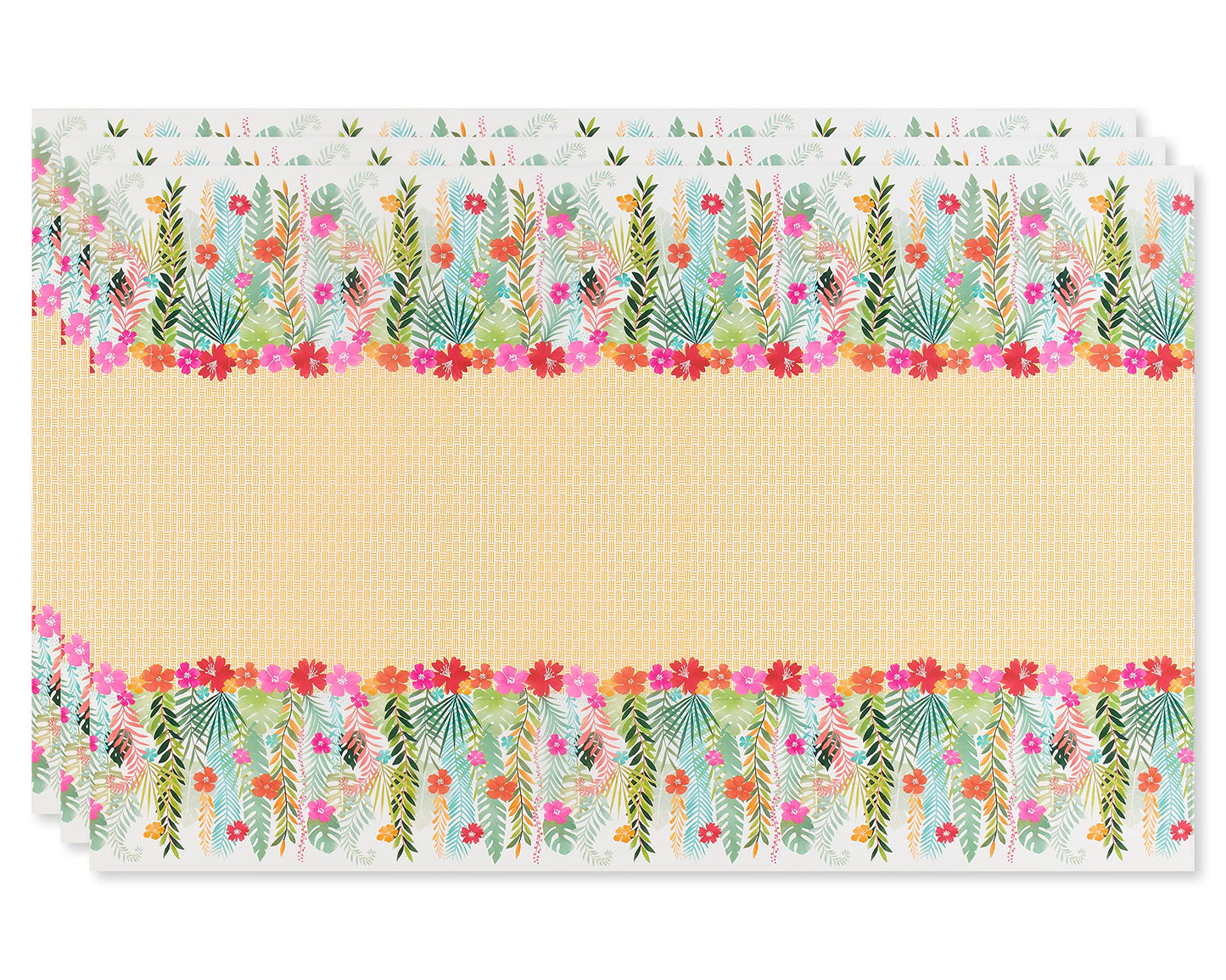 American Greetings Tropical Luau Party Supplies for BBQs and All Summer Parties, Plastic Table Covers (3-Count)