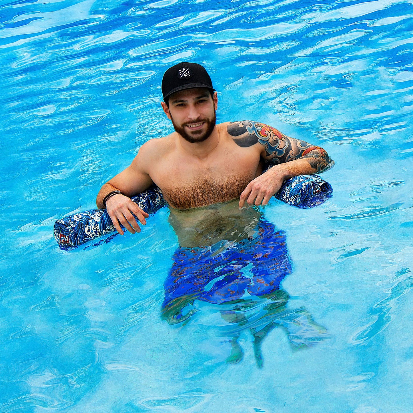 IMMERSA Jumbo Swimming Pool Noodles  enhanced Soft Foam Noodles for Swimming and Floating  Lake Floats  Pool Floats for mature-themeds and Kids.(Blue Spoondrift)