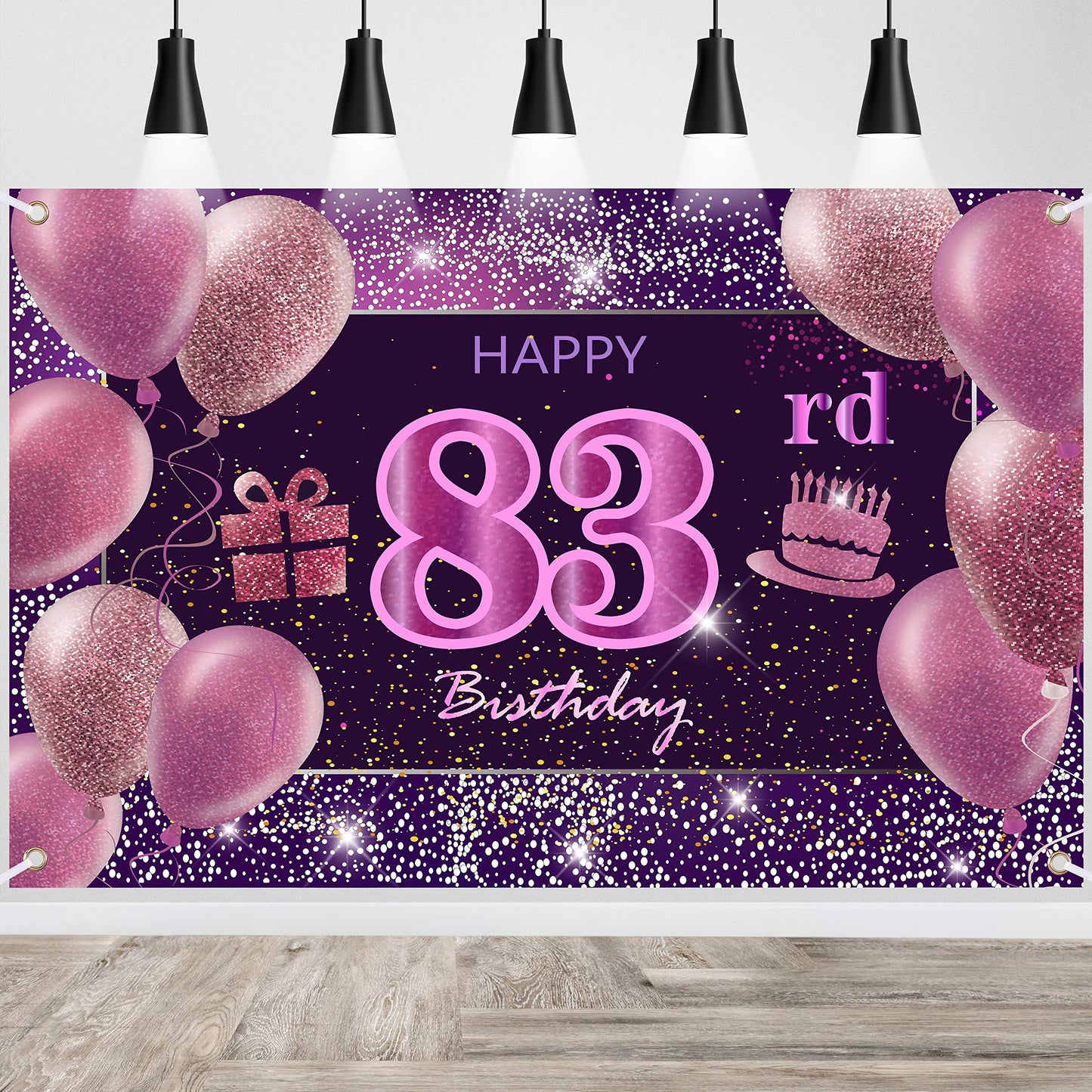 83Rd Birthday Decorations For Girls Imisi Happy Birthday Banner Pink Decorations For A Party Birthday Backdrop For Women
