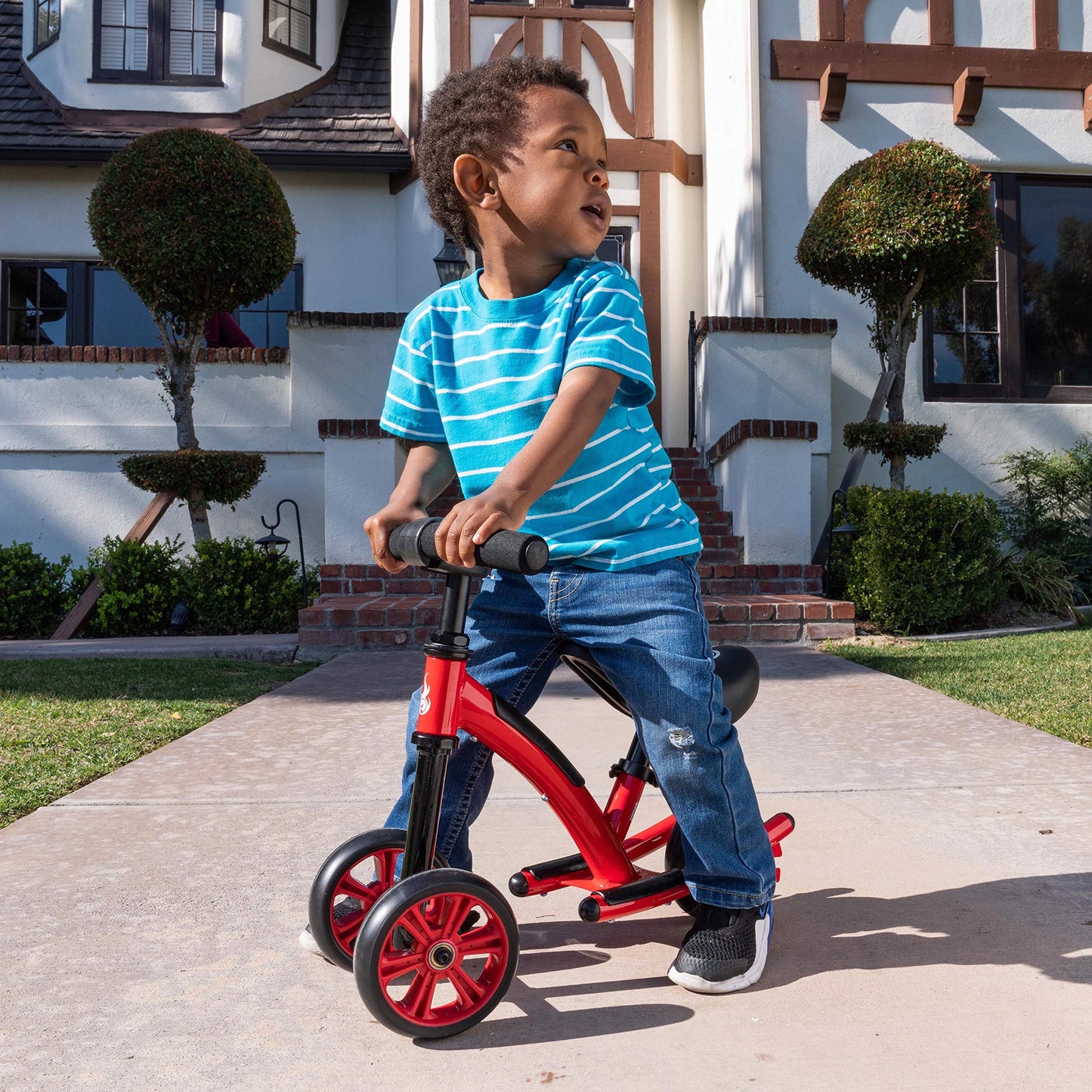 Mobo Cruiser Wobo Rocking Horse Ride On & Baby Balance Bike Red Fits Inseams 12-20 Inches