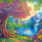 Cross & Glory - The Enchanted Garden Escape - 1000 Piece Jigsaw Puzzle for Adults | Colorful Tree of Life Artwork | Challenging 