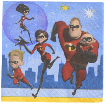 American Greetings Incredibles 2 Lunch Napkins, 16-Count, One Size