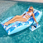 SLOOSH Inflatable Pool Floats mature-themed - Extreme Comfort Pool Lounge Chair with Detachable Cup Holder  Heavy Duty Lounger Floating Recliner Blow Up Floaties Water Floaty Lake Beach Tanning Float (Blue)