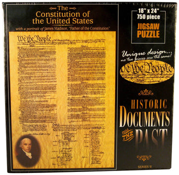 American Documents 750-Piece Jigsaw Puzzle - The Constitution of The United States - Durable Cardboard - Model 70131