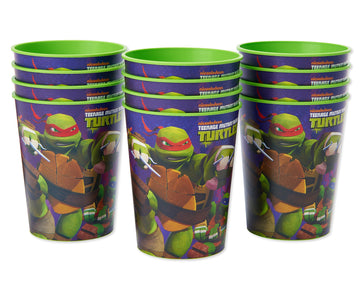 American Greetings Teenage Mutant Ninja Turtle (Tmnt) Party Supplies, 16 Oz. Reusable Plastic Party Cup (12-Count)