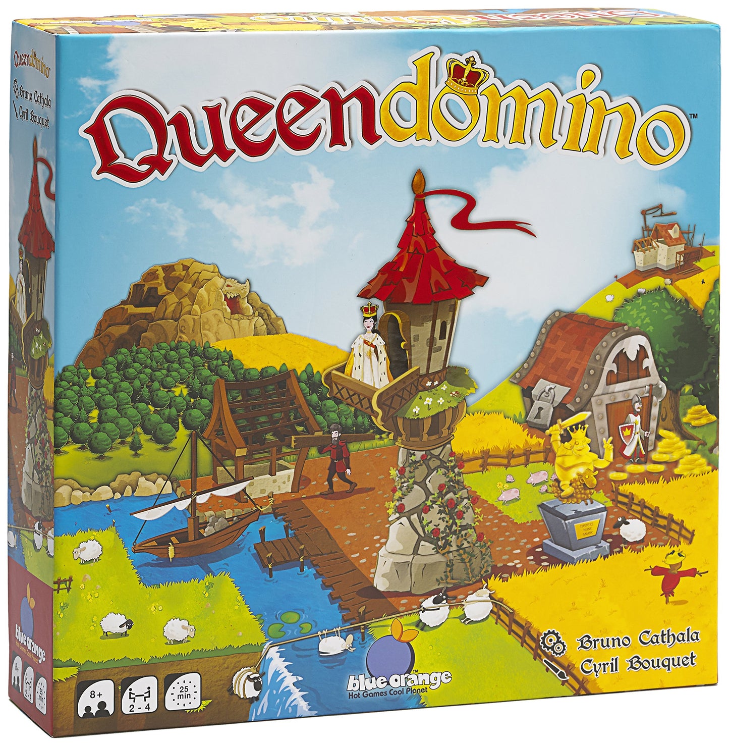 Blue Orange Games Queendomino Board Game - Family or mature-themed Strategy Board Game for 2 to 4 players. Recommended for ages 8 & Up