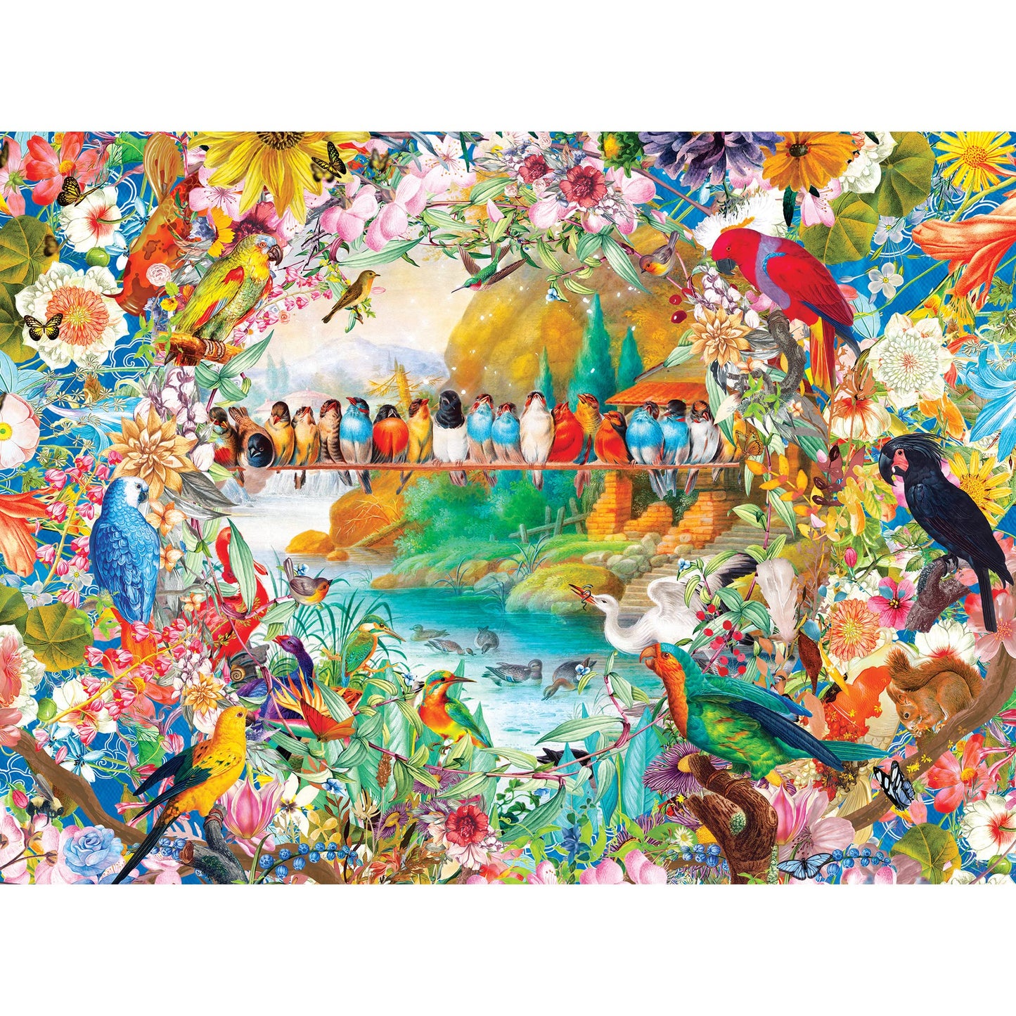 RoseArt 1000 Piece Jigsaw Puzzle - Birdsong Design, Multi-colored Paper, Model 4500ZZD