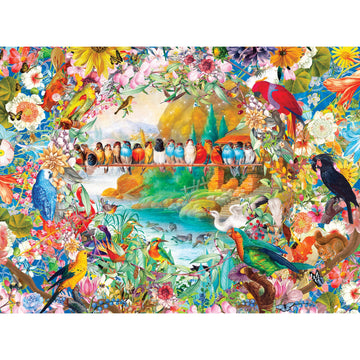 RoseArt 1000 Piece Jigsaw Puzzle - Birdsong Design, Multi-colored Paper, Model 4500ZZD