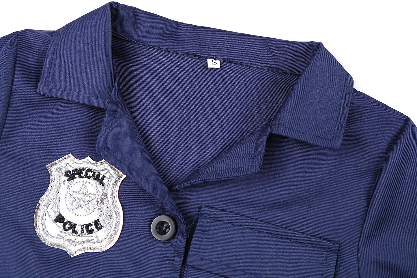 Gortykor Girls Police Officer Costume Cop Outfit For Girls Cop Halloween Dress Up (5-6 Years)