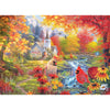 RoseArt 1000 Piece Jigsaw Puzzle - Secluded Church in Fall - Cardboard, Multi, Model 6401ZZB