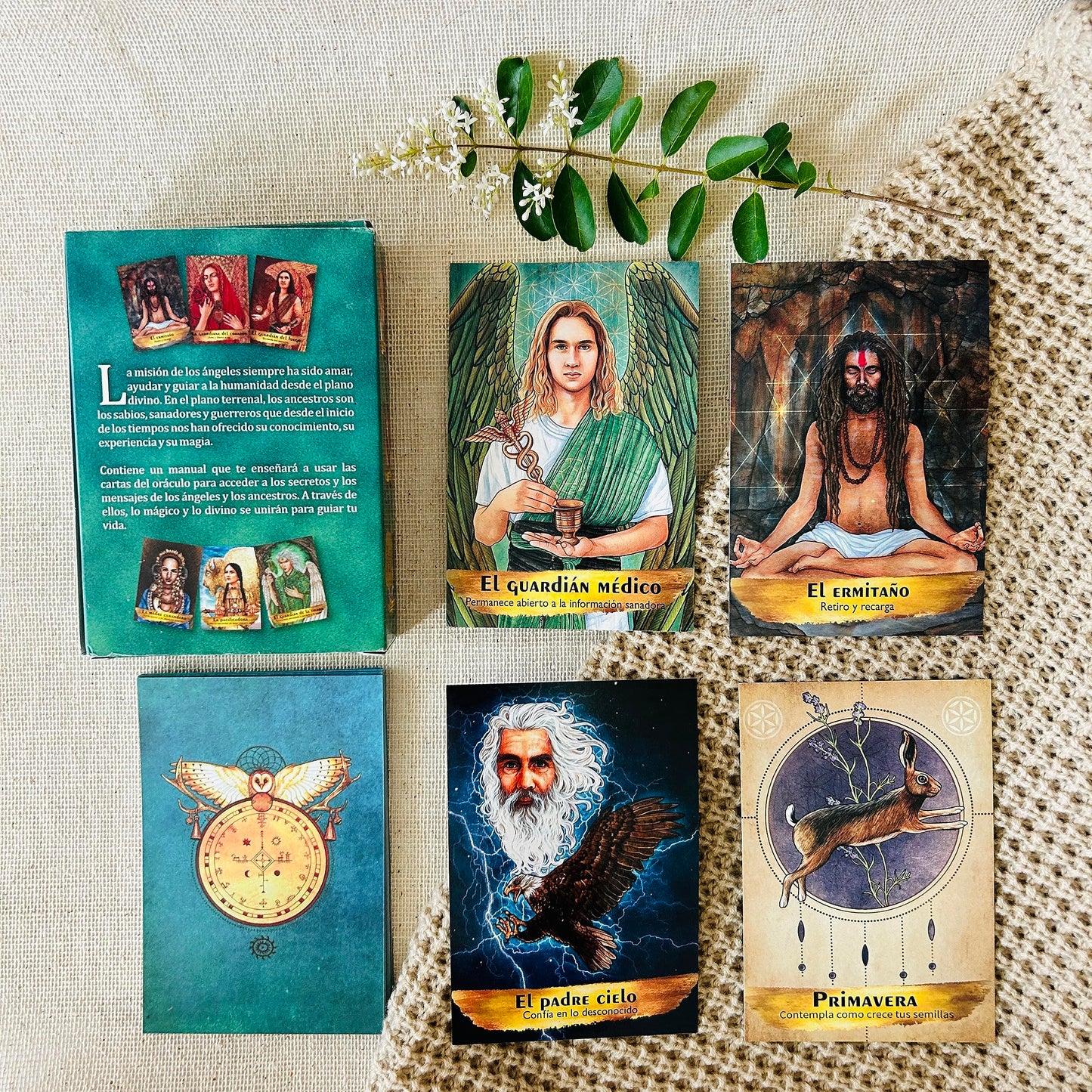 Cartas Or  Culo Angeles Y Ancestros En Espaol - 55 Cartas Y Gu  A De Significados - Gu  A Espiritual Para Guiar Tu Camino