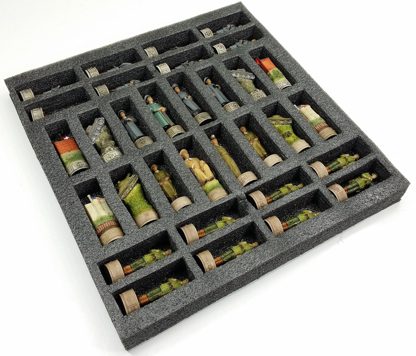 World War 2 WW2 Set of Chess Men Pieces Hand Painted - NO Board