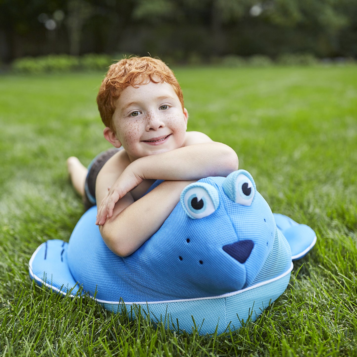 Big Joe Pool Petz Large Seal No Inflation Needed Animal Floating Pool Toy, Seal Shape Mesh,