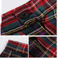 Beautifulfashionlife Womens 80S Costume Fancy Outfit School Stripes Skirts (L,Black Mixed Rose Red)