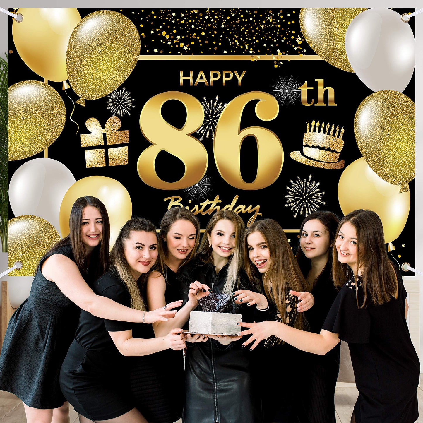 86Th Happy Birthday Banner Birthday Decorations For Men Birthday Party Decorations Birthday Backdrop