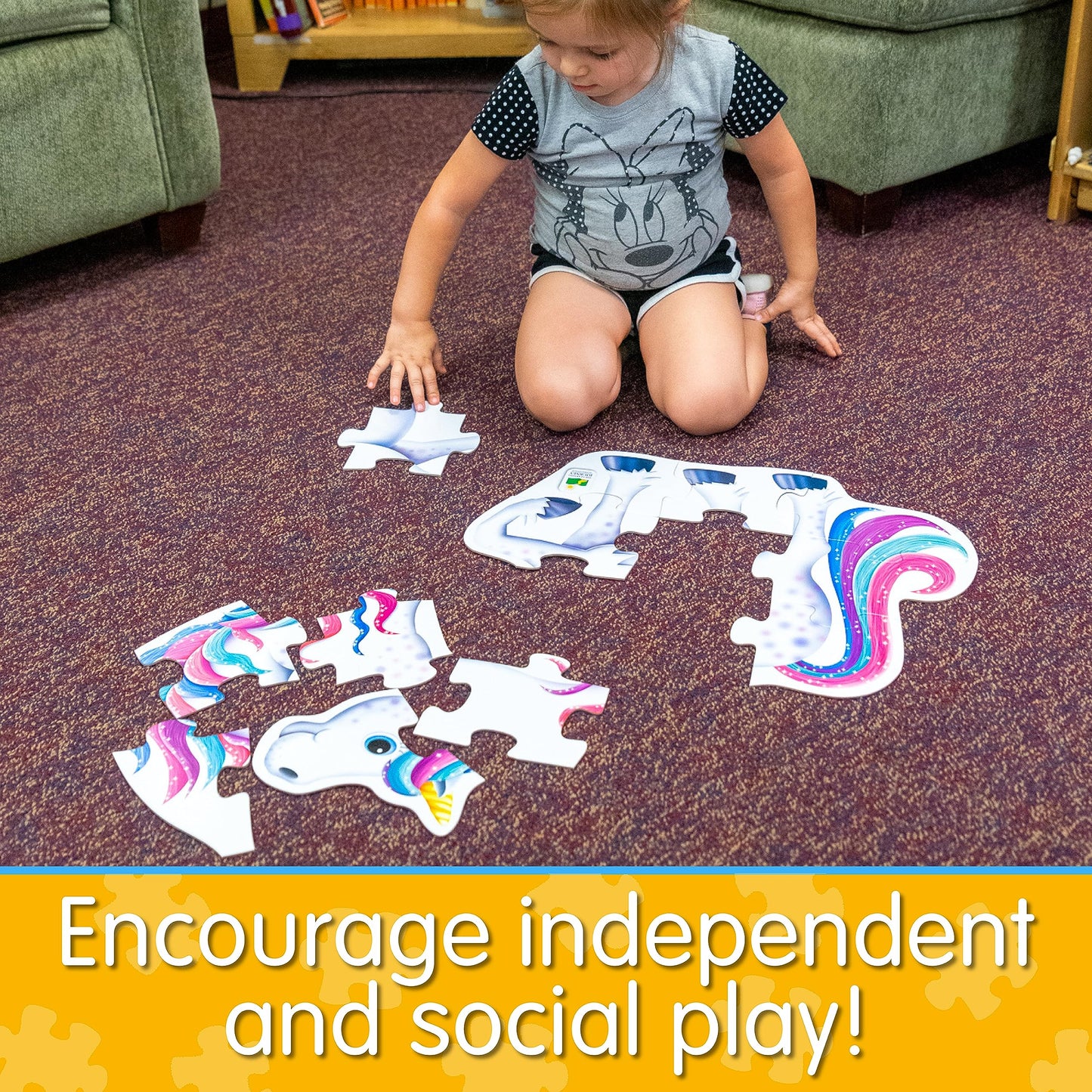 The Learning Journey - My First Big Floor Puzzle - Unicorn - Unicorn Puzzle For Kids - Toddler Games & Gifts For Boys & Girls Ages 2 Years And Up - Award Winning Games And Puzzles