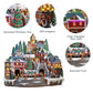 MOMENTS IN TIME Christmas Village Centerpiece Decor with LED Lights, Rotating Train, and Animation - NM-X17045AA