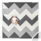 Play Platoon Non-Toxic Extra-Thick 96 Piece Triangle Play Mat - Comfortable 6X6Ft Cushiony Foam Floor Puzzle Exercise Mat For Kids & Toddlers - Gray & Cream