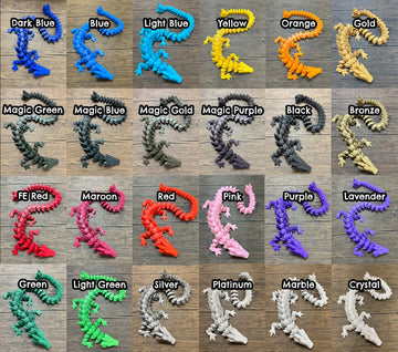 Munnygrubbers - Xl 26' Crystal Dragon Fidget Toy - Heavy Duty - 3D Printed Flexible Articulating Dragon Plastic Collectible Figurine - Surprise Egg Compatible - (Shiny Rainbow Dragon)