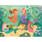 Petit Collage Floor Puzzle Mermaid Friends 24 Pieces | Large Puzzle For Kids | Completed Mermaid Puzzle Measures 18” X 24” | Makes A Great Gift Idea For Ages 3+