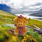 SaBrissi Wilbur Highland Cow 10 Brown Plushie Stuffed Animal with Tartan Hat & Scarf - Soft Toy for Kids