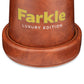 RNK Gaming Farkle Travel Luxury Edition Game - Brown PU Leather Dice Cup