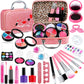 GIFTINBOX Kids Makeup kit for Girls, 25 PCS Real Makeup Set, Washable Makeup Set Toy with Cosmetic Case, Non-Toxic Little Girls 