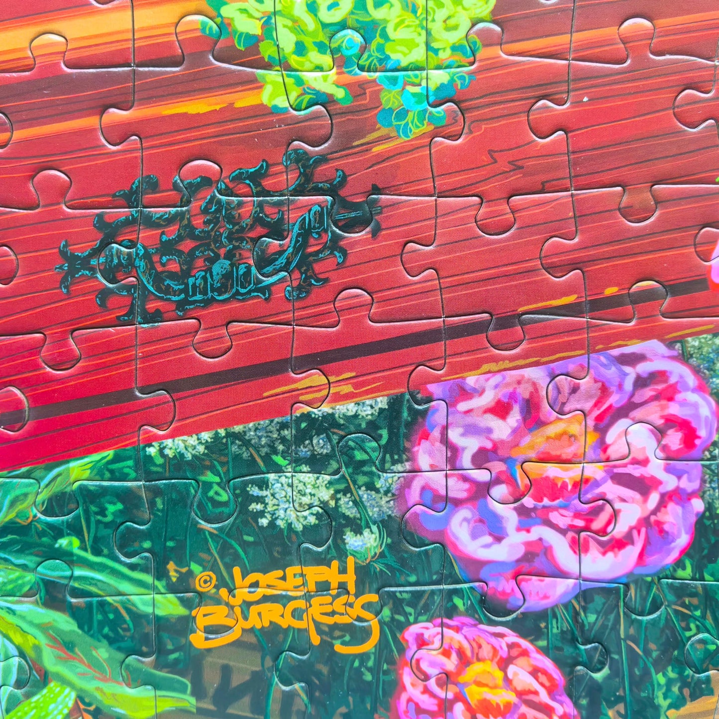 Artist Joseph Burgess - 300 Piece Puzzles for mature-themeds Large Piece - Fall Succulent Dreams - Jigsaw Puzzles for Seniors