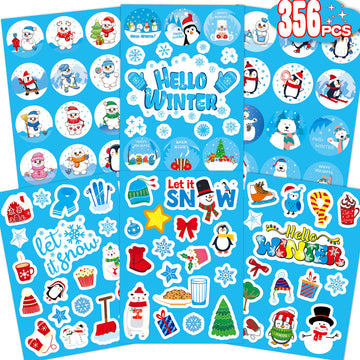 Miss Fantasy Winter Stickers For Kids Winter Holiday Snowflake Snowman Stickers Hello Winter Stickers For Envelopes Gifts Crafts Scrapbooking Winter Holiday Sticker Bulk For Teachers School Classroom