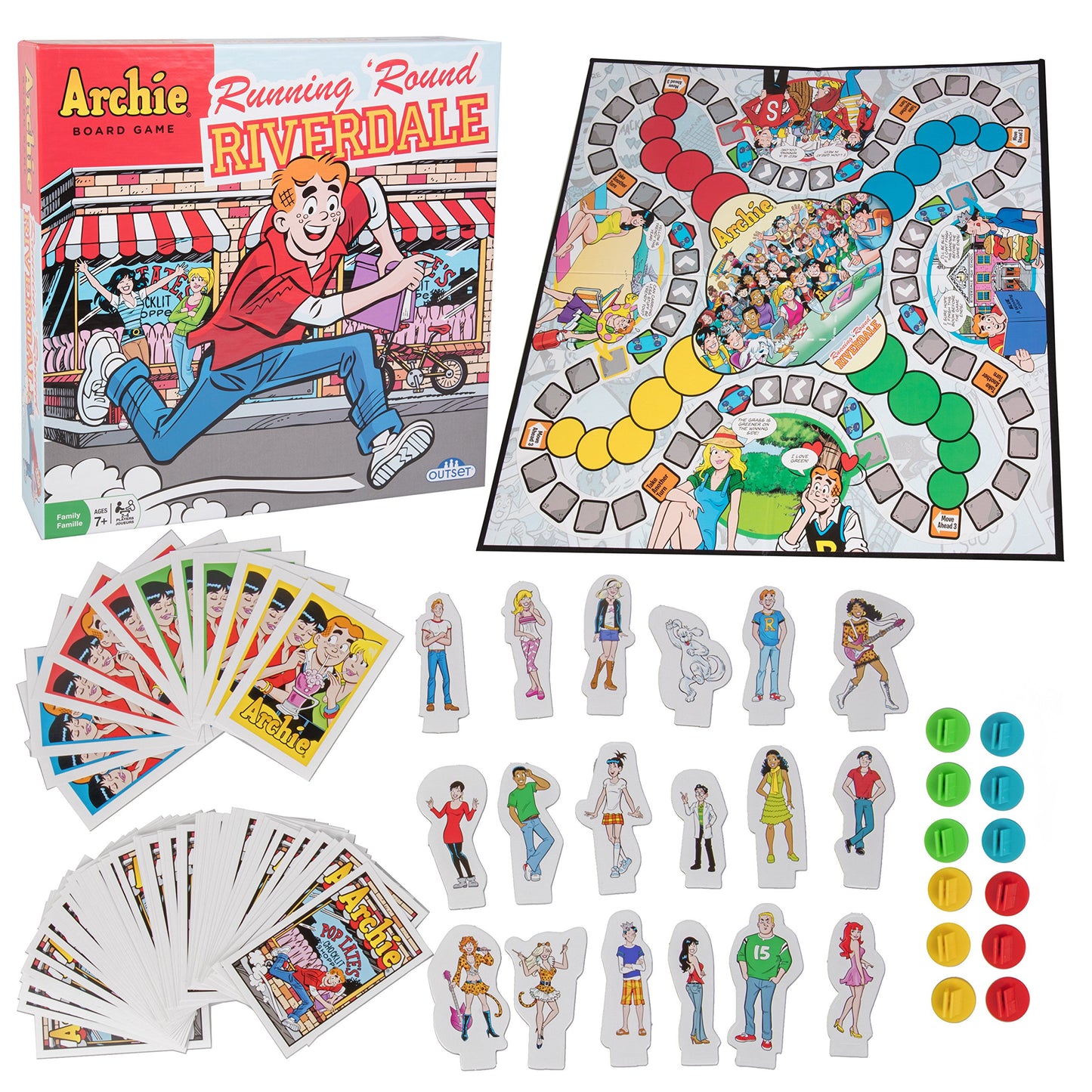 The Archie Comics Board Game - Running 'Round Riverdale - Family Board Game For 2 To 4 Players Ages 7 And Up By Outset