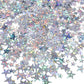 HESTYA 60g Star Confetti Glitter Star Table Confetti Metallic Foil Stars for Party Wedding Festival Decorations (Glitter Silver,