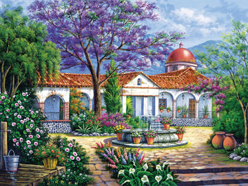 Ceaco - Arturo Zarraga - Hacienda With Patio - 500 Piece Jigsaw Puzzle