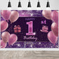1St Birthday Decorations For Girls Imisi Happy Birthday Banner Pink Decorations For A Party Birthday Backdrop For Women