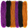 EOBOH 100PCS Halloween Beads, Purple Black Orange Bead Party Favors, 33'' Halloween Toy Necklaces Accessories, Festival Parade T