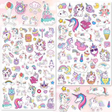Linaye 24 Sheets Unicorn Stickers For Kids Girls, 1100 Pcs Cute Unicorn Stickers For Scrapbooking,Water Bottles,Envelopes,Gifts