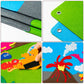 WATINC Dinosaur Felt-Board Stories Set 3.5Ft 37Pcs Preschool Dinosaurs Classification Storytelling Flannel Roar Volcano Ancient