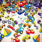 Self Adhesive Craft Stickers, Carnival, Planets, Farm Animals, Princess, Dinosaur Themed Stickers (500 Piece Party Packs) (Transportation)