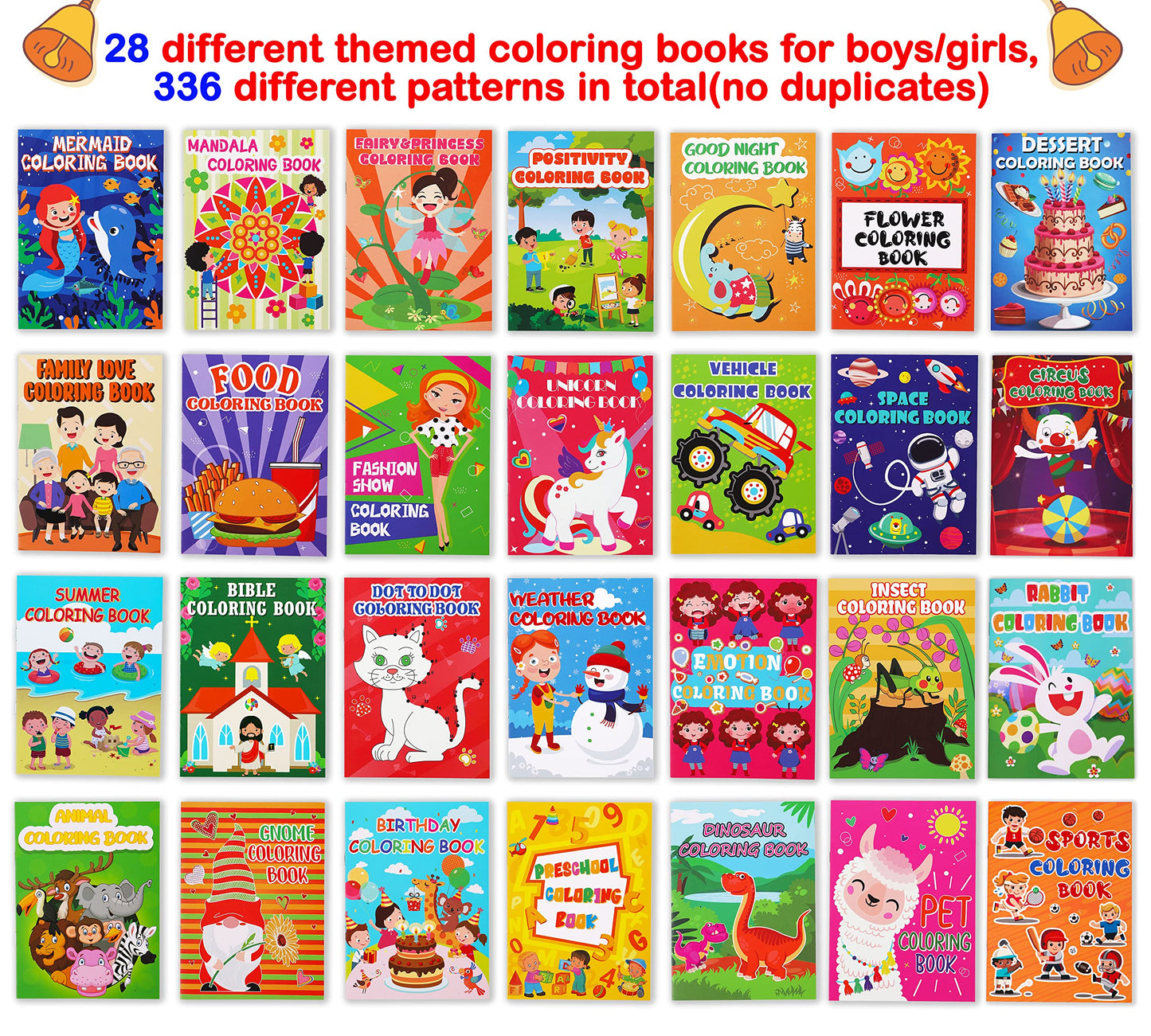 28PCS Small Coloring Books for Kids Ages 2-4,4-8 - Birthday Party Favors Gifts Goodie Bags Stuffer Fillers Classroom Activities