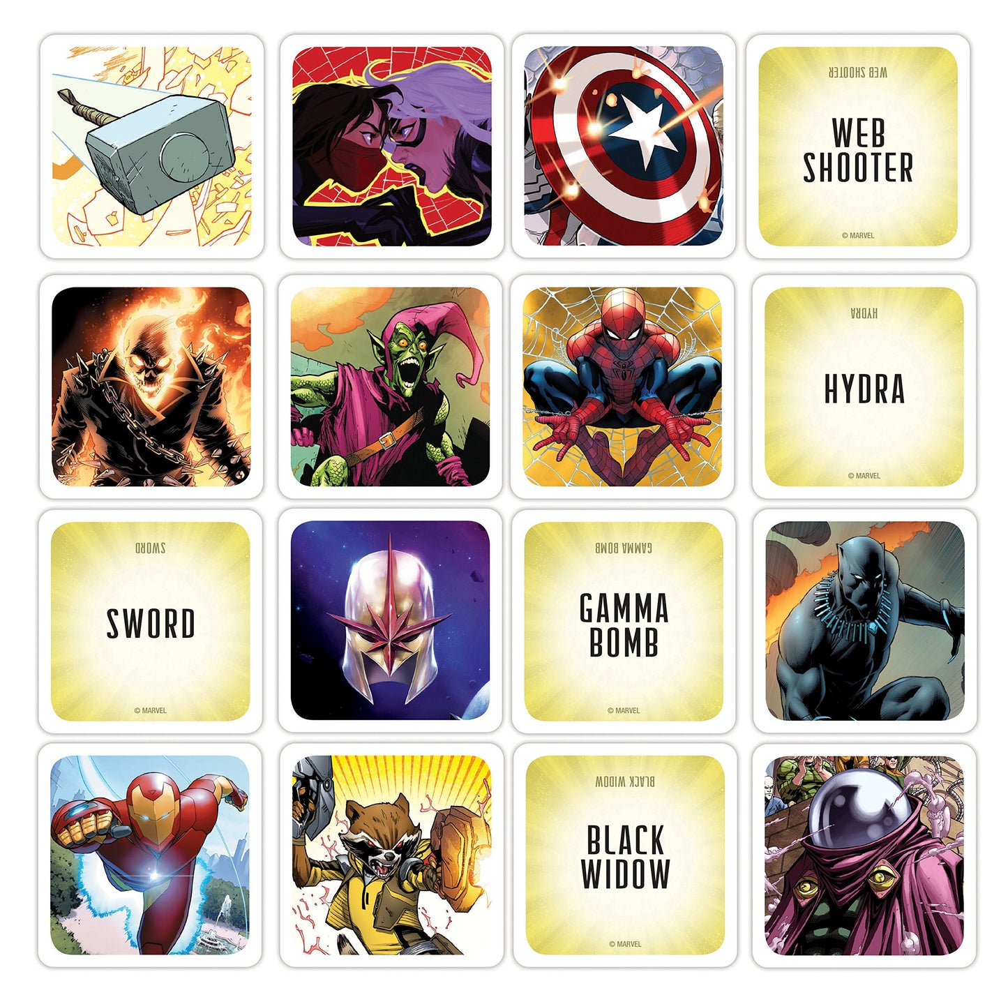 USAopoly Marvel Codenames Board Game - Fun Family Game, Multi-Colored, Model CE011-000