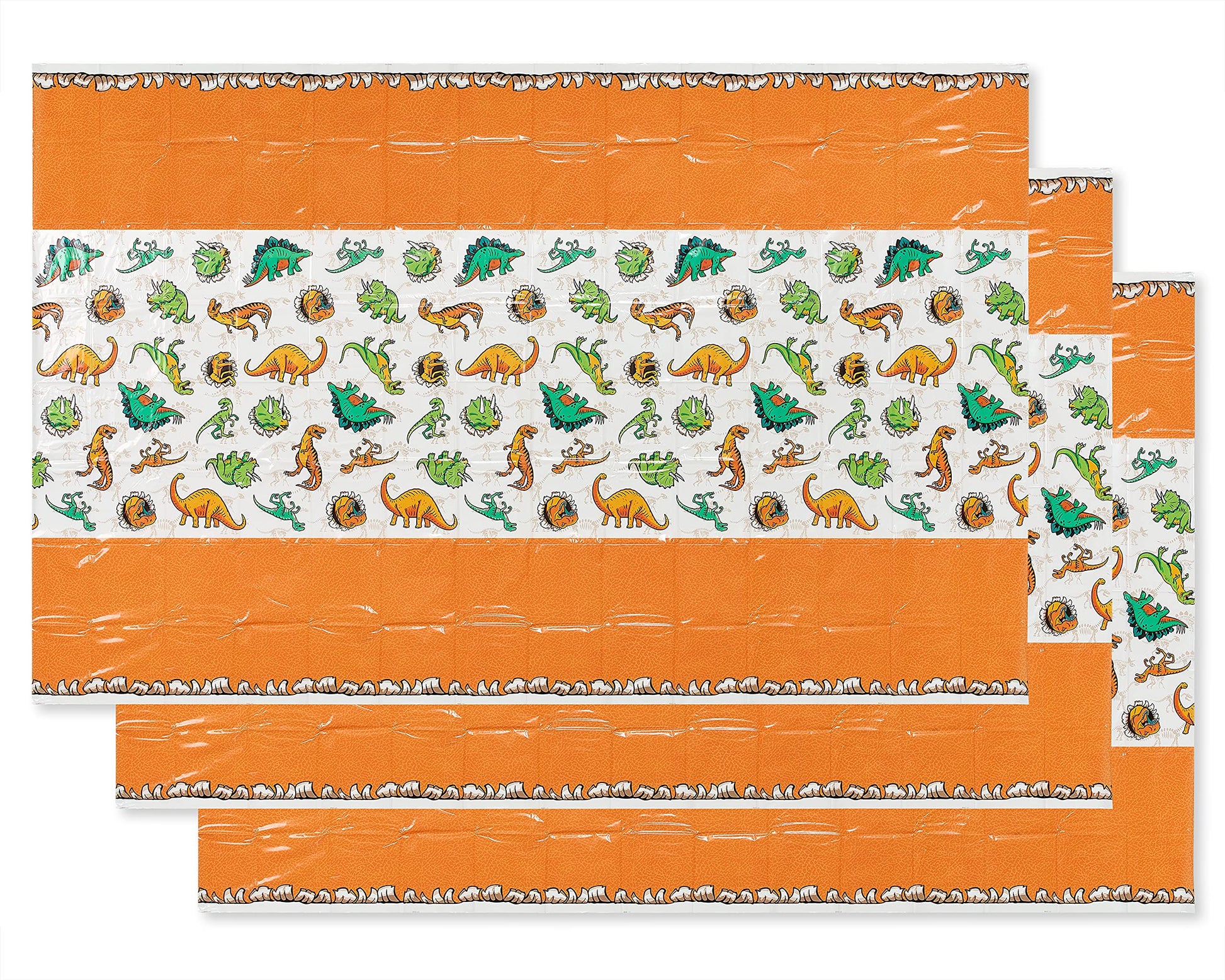 American Greetings Dinosaur Birthday Party Supplies, Plastic Table Covers (3-Count)