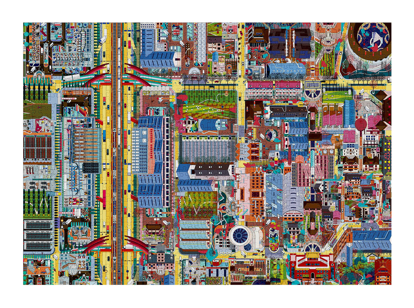 Cloudberries Crossroads Puzzle, Beautiful, Challenging Street Map Puzzle For Adults, Super Detailed 1000 Piece Jigsaw Puzzles