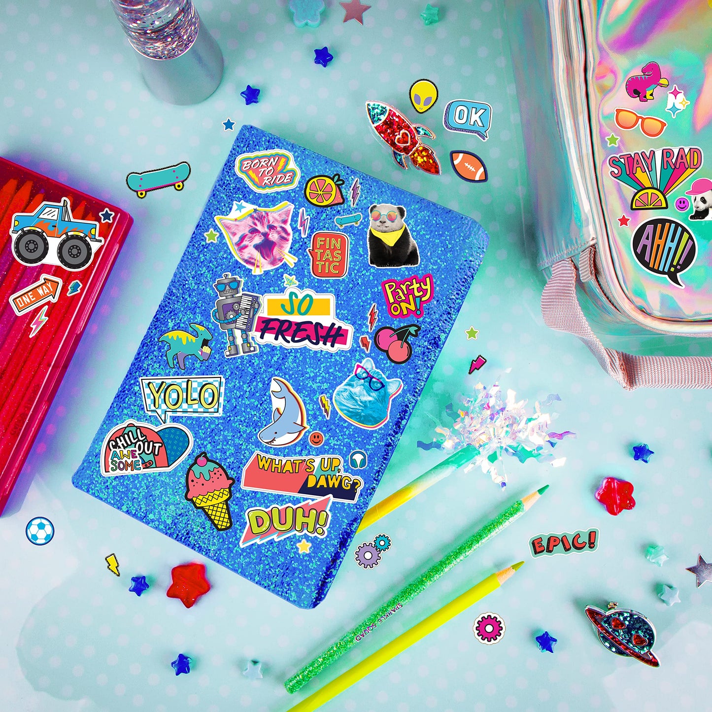 Fashion Angels 1000+ Mega Cool Stickers For Kids - Fun Craft Stickers For Scrapbooks, Planners, Gifts And Rewards, 40-Page Sticker Book For Kids Ages 6+ And Up