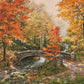 Ceaco - Thomas Kinkade - Fall At Fox Creek Bridge - 300 Oversized Piece Jigsaw Puzzle