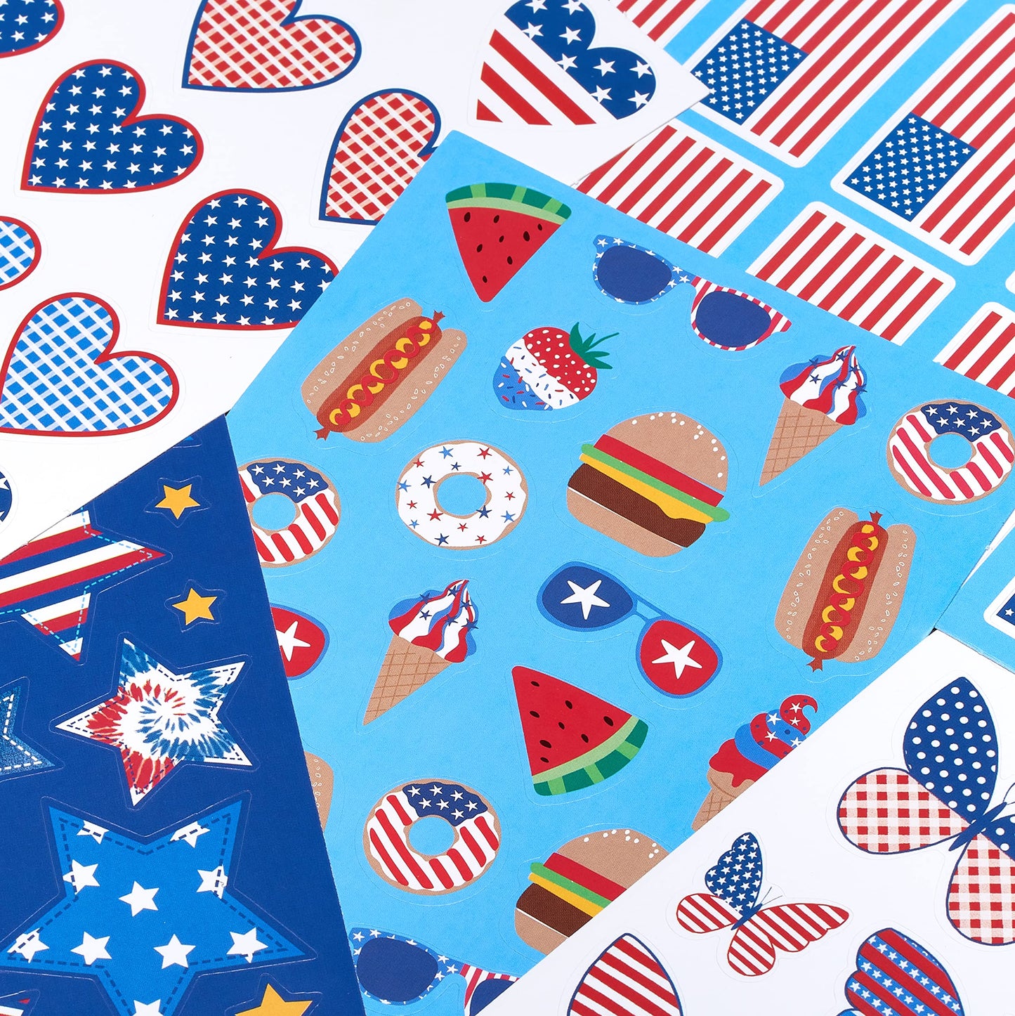 American Greetings Patriotic Stickers, American Flag And Summer Treats (20-Count)