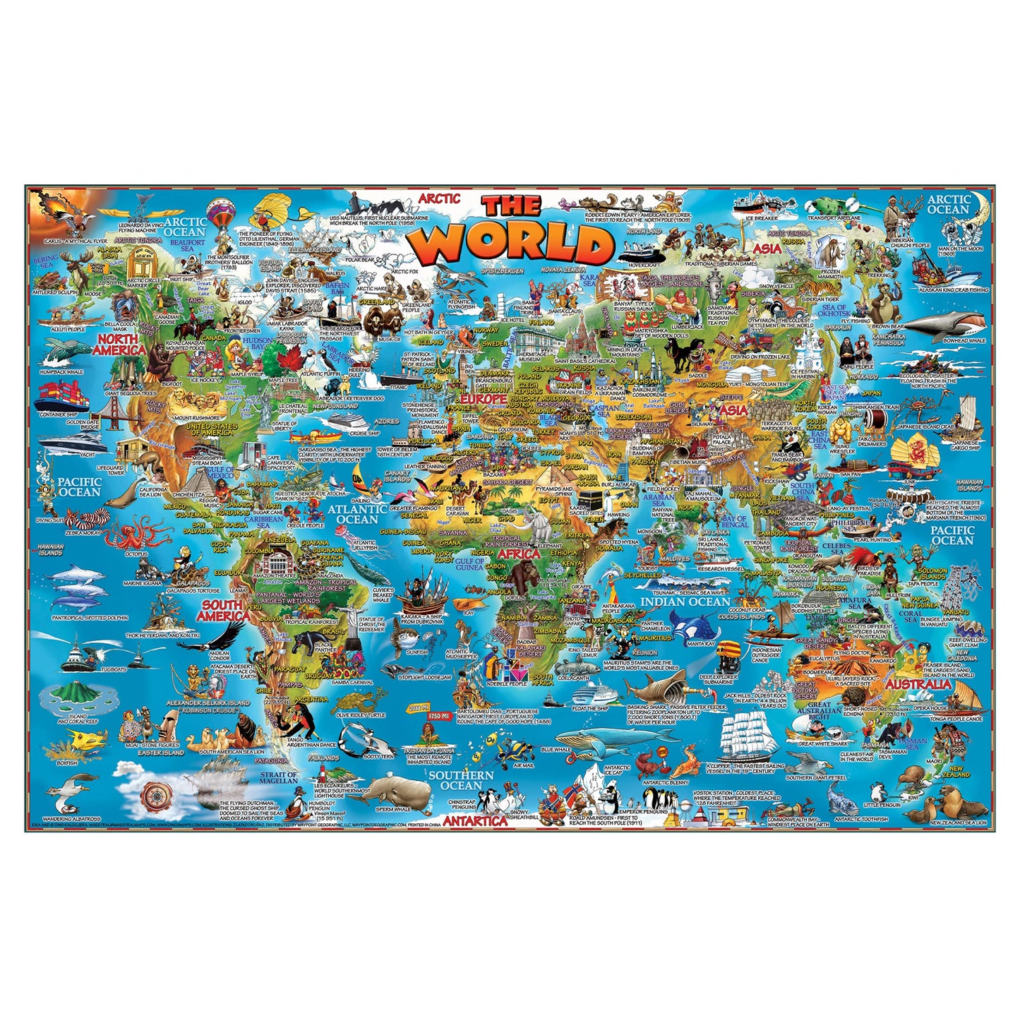 Maestral World Illustrated 250 Piece Jigsaw Puzzle
